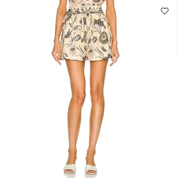 Ulla Johnson Rowan Shorts in Lemon Balm print - Picture 2 of 5